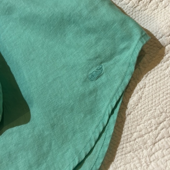 Vineyard, Vines, linen,/cotton, blend turquoise tunic. Medium - Picture 10 of 11